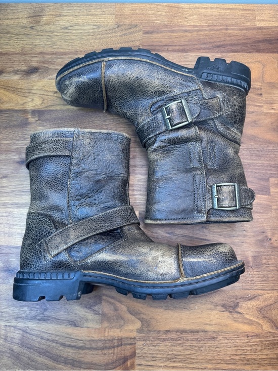 UGG Australia ROCKVILLE II Distressed Brown Wool Lined Biker Boots Men\'s US 8 main image 9